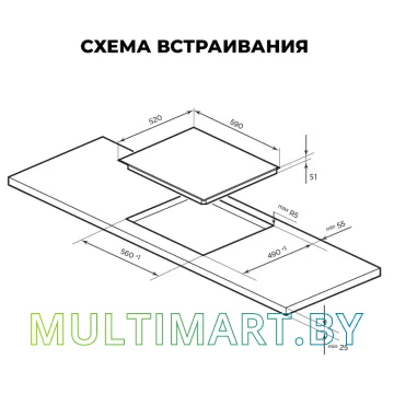 Электрическая варочная панель LEX EVH 640A BL картинка 3